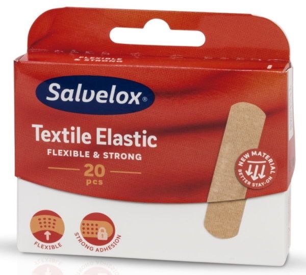 SALVELOX TEXTILE ELASTIC TIRA ADHESIVA TELA 20 UDS - Imagen 2