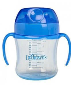 Alternative view of Dr. Brown’s Vaso Transición con Boquilla Suave +6m 180ml Azul