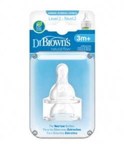 Dr. Brown’s Tetina Nivel 2 Boca Estrecha (+3m) 2 Unidades